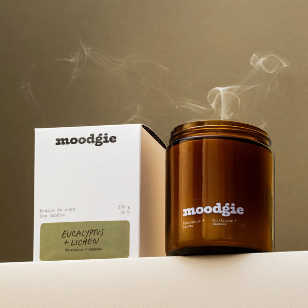 Moodgie Soy Candle - EUCALYPTUS + OAKMOSS
