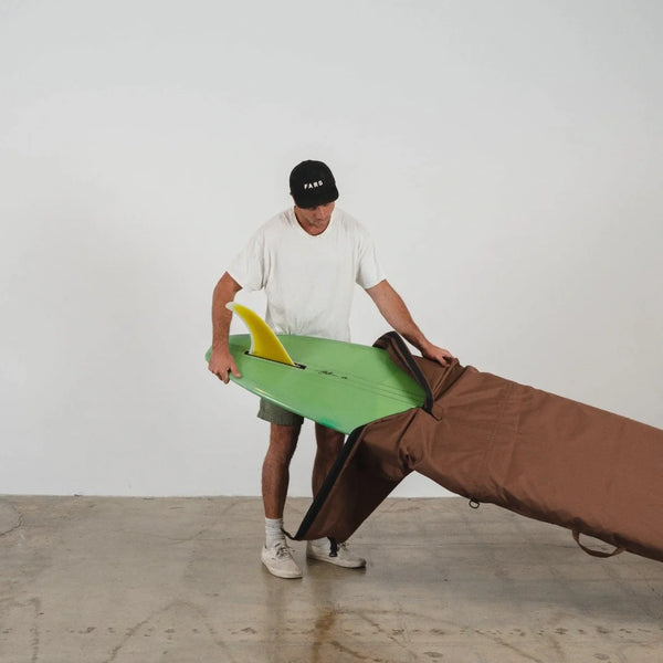 Faro Canvas Surfboard Bag - Brown