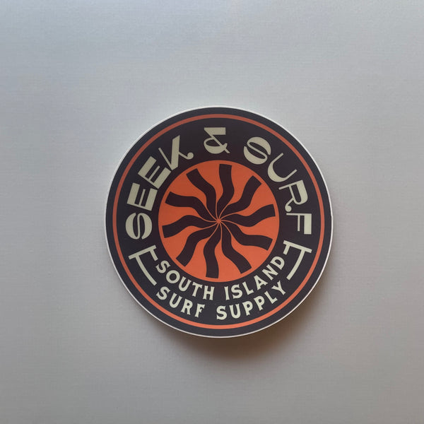 Seek & Surf Round Sticker