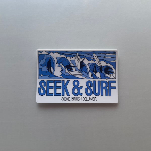 Seek & Surf Behind The Curve Sticker
