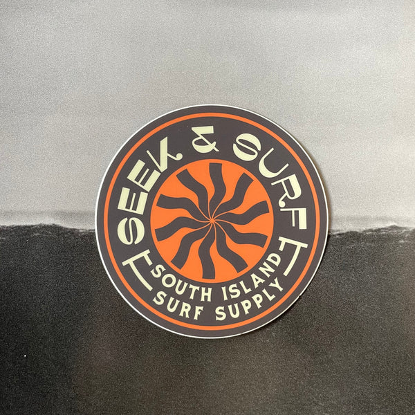 Seek & Surf Round Sticker
