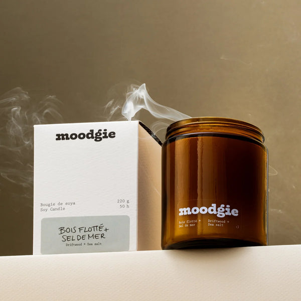 Moodgie Soy Candle - DRIFTWOOD + SEA SALT