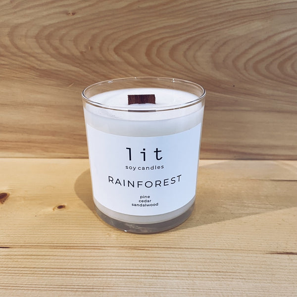 Lit Soy Candles Rainforest
