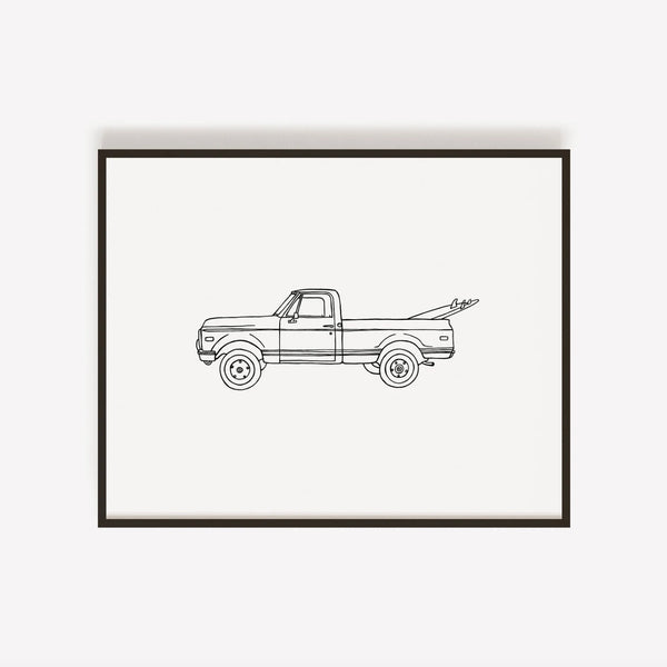The Rural Kind Trucks & Waves Art Print